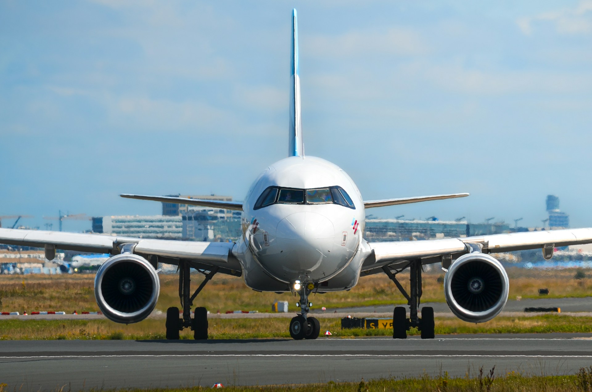 Passenger airplane in flight